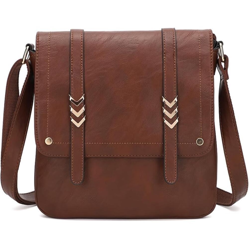 Faux Leather Crossbody Bag - Classic, Chic, Versatile & Everyday Wear